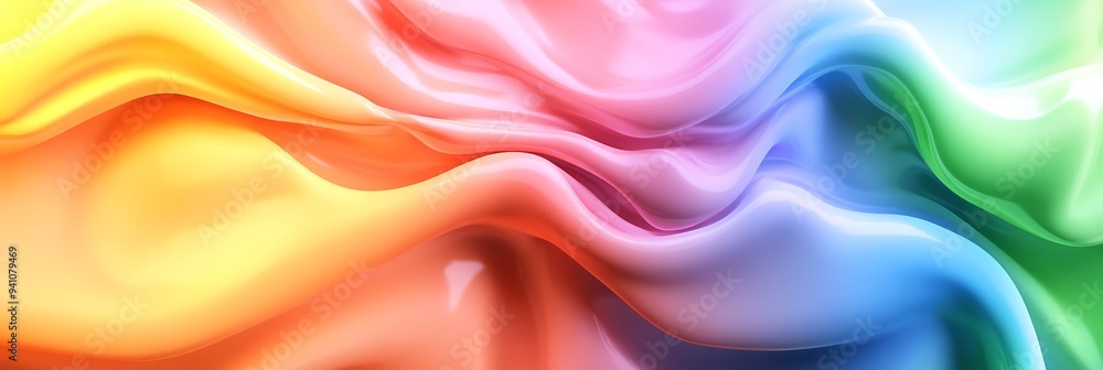 Obraz premium Abstract colorful smooth wave background.