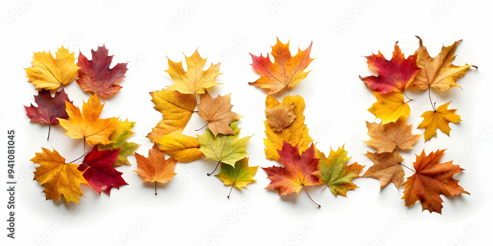 Sale design with heap of leaves Sale design with heap of leaves