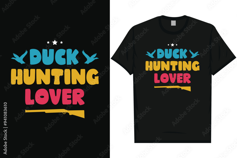 Duck hunting lover typography tshirt design