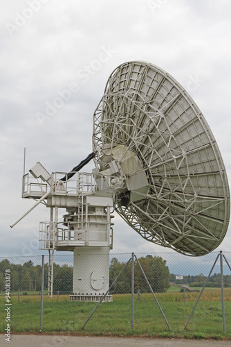 Satellite ground station from the Radom industrial monument in Raisting, Bavaria, Germany