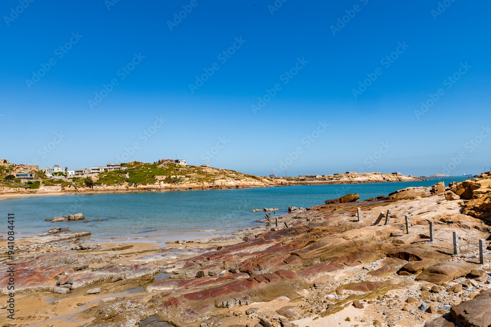 Fototapeta premium view of the coast of island