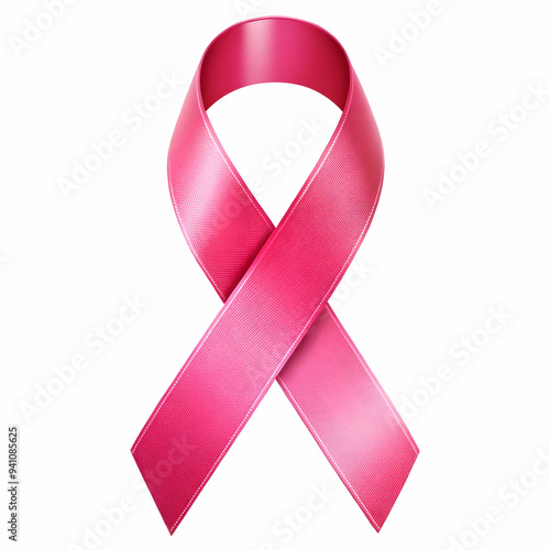 Pink ribbon background of breast cancer photo