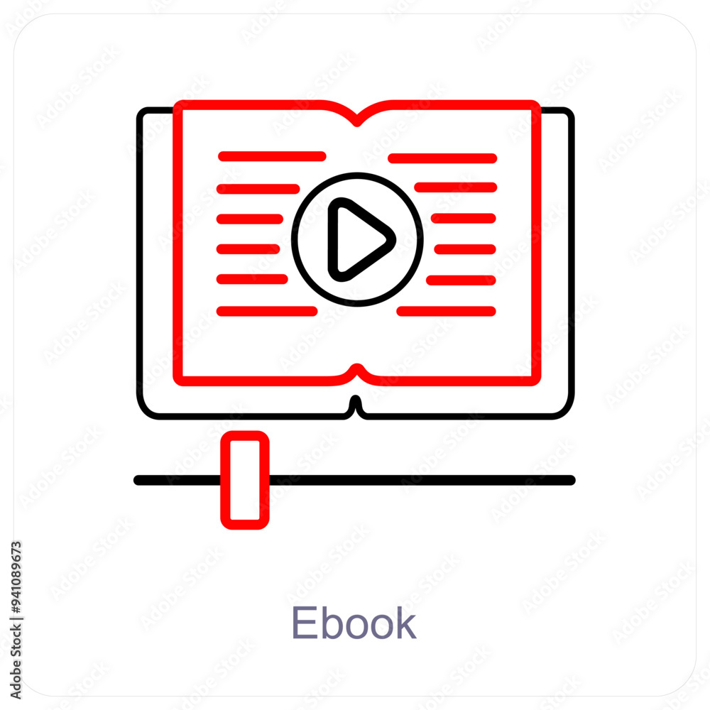 Ebook and education icon concept Ebook and education icon concept