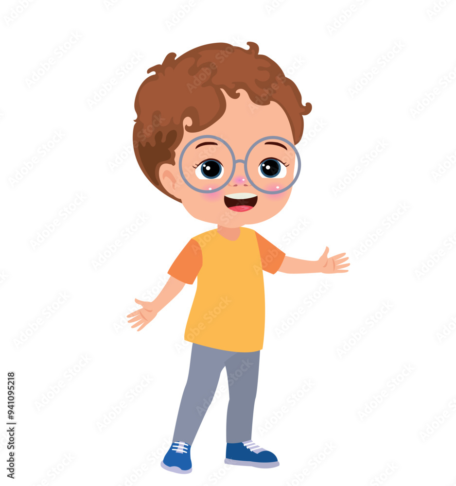 vector illustration of students in different postures vector illustration of students in different postures