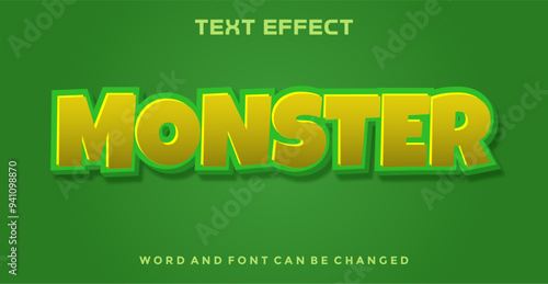 Monster editable text effect
