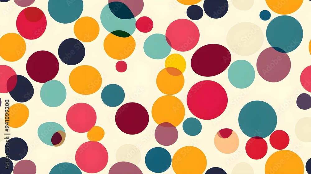 Pattern with random colored Circles Pattern with random colored Circles