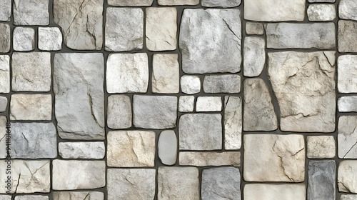 Seamless textures of flagstone paving in shades of grey and beige, ideal for creating a realistic pavement surface background