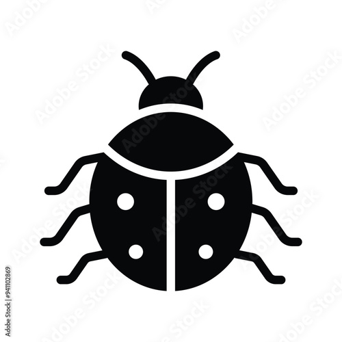 An amazing icon of lady bug isolated on white background
