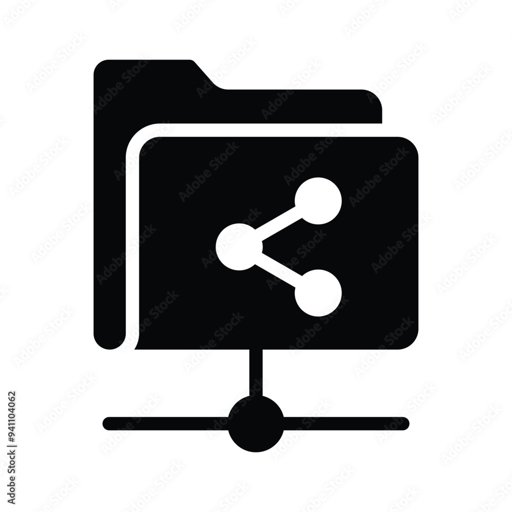 Shared folder, network folder icon design, premium vector Shared folder, network folder icon design, premium vector