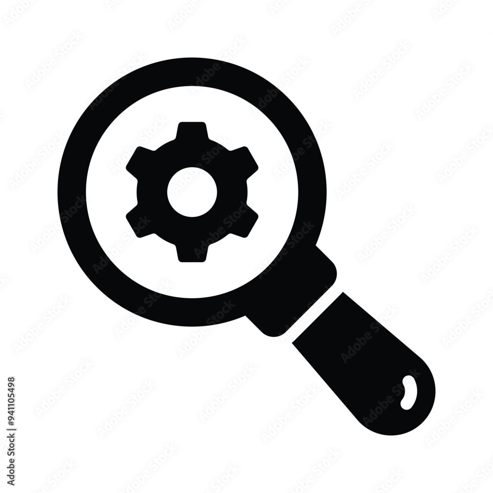 Search engine optimization, setting search icon design in modern style Search engine optimization, setting search icon design in modern style