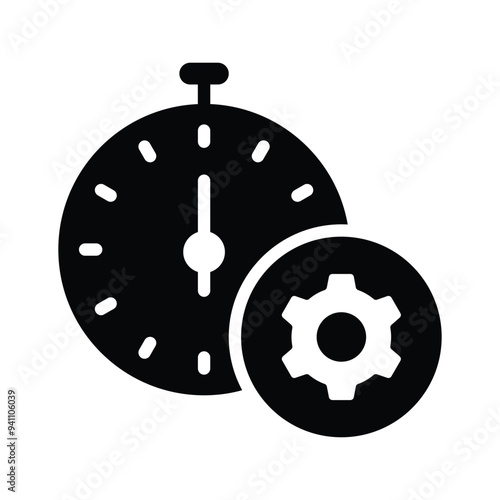 Get this creative icon of time management in trendy style