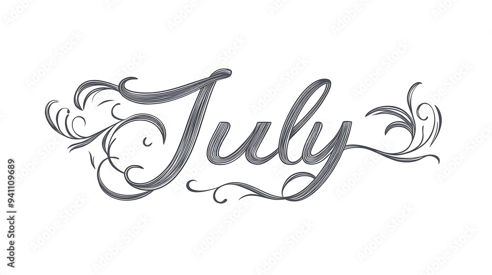 Obraz premium Written in cursive, simple line art design with the words 