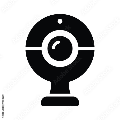 Well designed icon of webcam in trendy style, computer camera vector