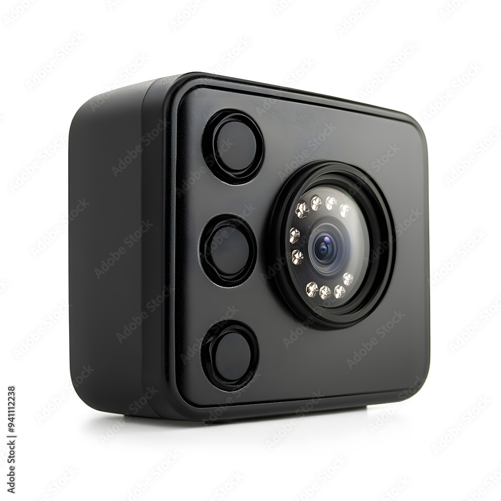 Black Action Camera with Lens. Black Action Camera with Lens.