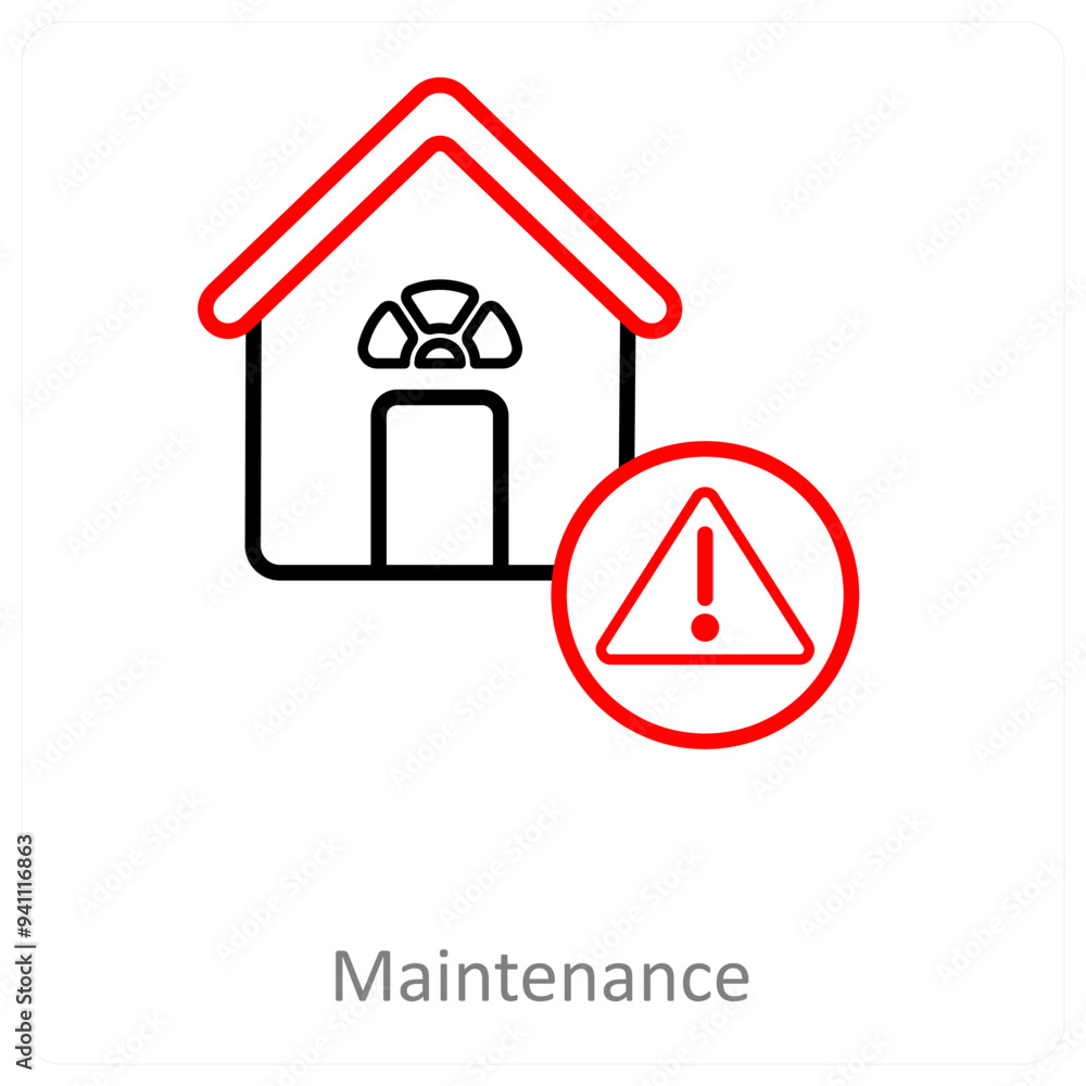 Maintenance And Estate Icon Concept Maintenance And Estate Icon Concept