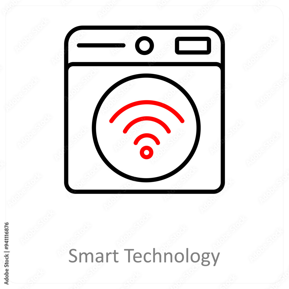 Smart Technology And Connection Icon Concept Smart Technology And Connection Icon Concept