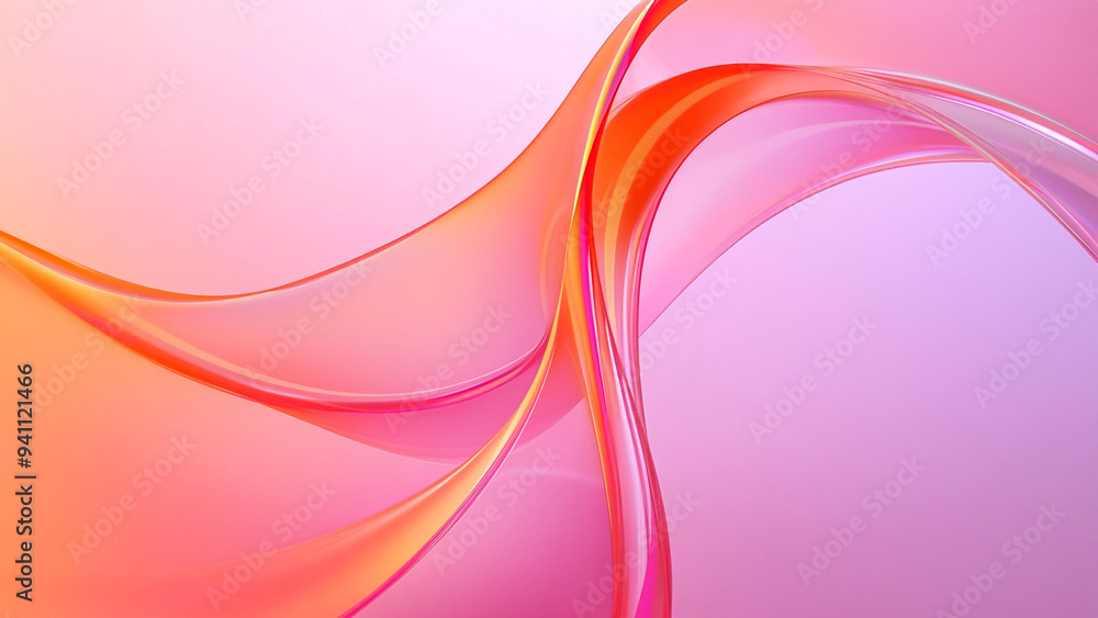 Modern Pink Abstract with Smooth Curves Modern Pink Abstract with Smooth Curves