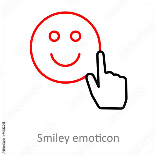 smiley emoticon and emoji icon concept