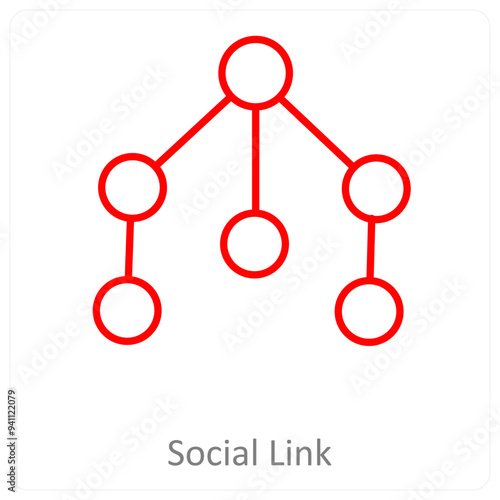 social link and connection icon concept