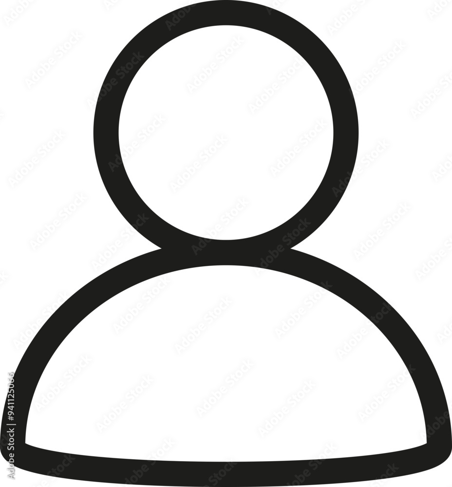 Person icon. Profile symbol. Linear style. Person icon. Profile symbol. Linear style.
