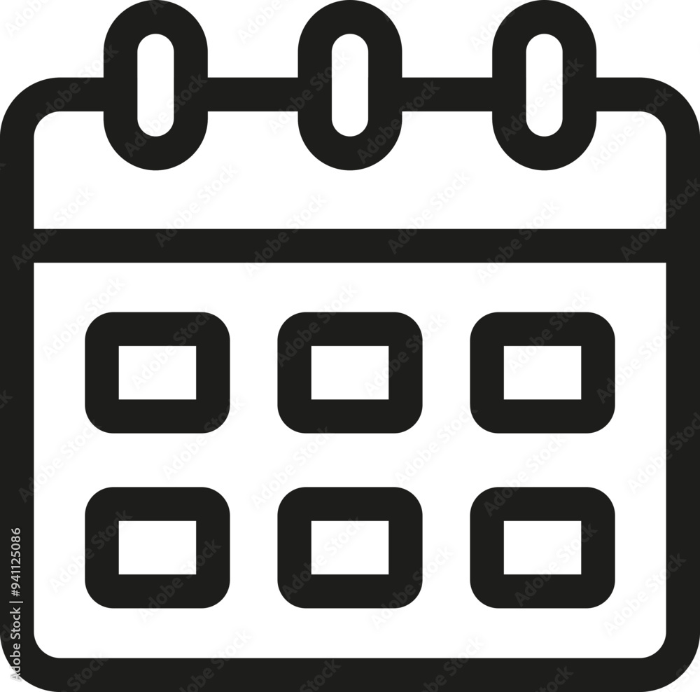 Calendar icon. Reminder symbol. Linear style. Calendar icon. Reminder symbol. Linear style.