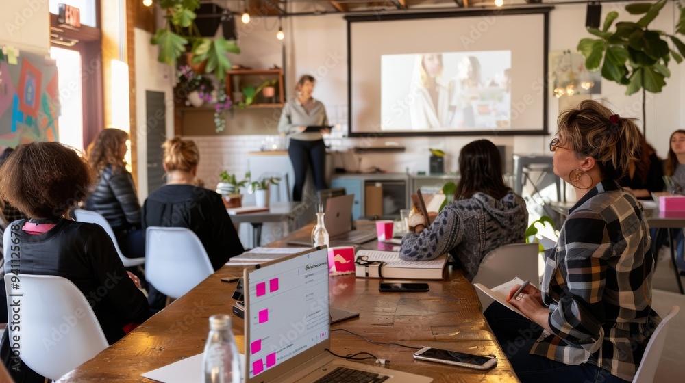 A group of people engaged in a lively meeting in a creatively decorated room, suggesting collaboration and brainstorming. A group of people engaged in a lively meeting in a creatively decorated room, suggesting collaboration and brainstorming.