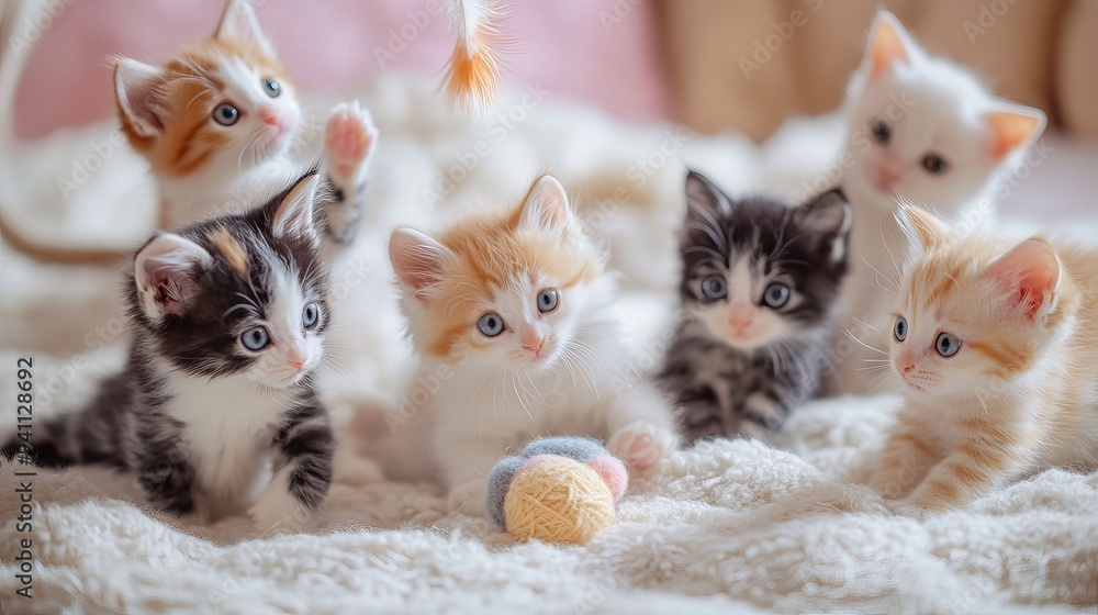 Cute kittens concept background Cute kittens concept background