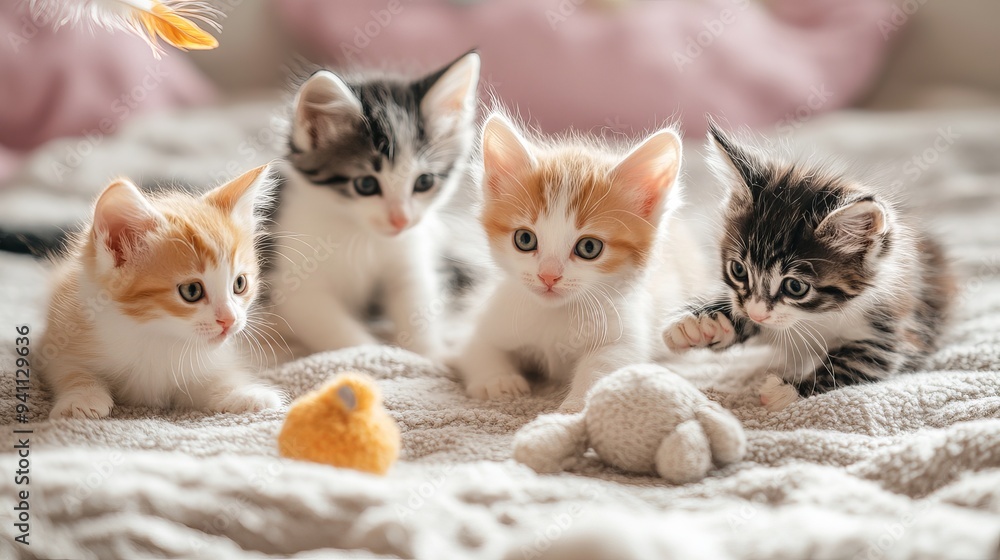 Cute kittens concept background Cute kittens concept background
