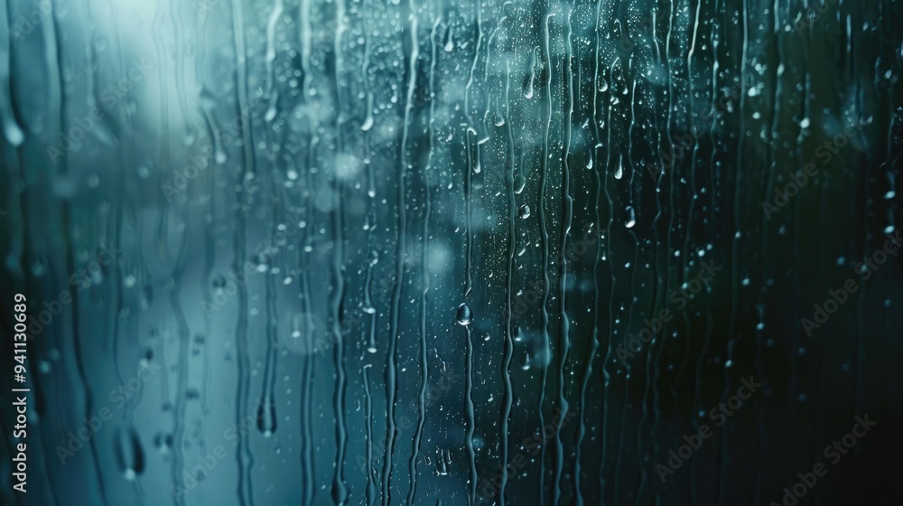Raindrops running down wet window glass. Heavy rain outside. Gloomy bad autumn weather. Night city street. Fall rainy day. Extreme storm conditions. Flooding. Dangerous thunderstorm. Stay at home. Raindrops running down wet window glass. Heavy rain outside. Gloomy bad autumn weather. Night city street. Fall rainy day. Extreme storm conditions. Flooding. Dangerous thunderstorm. Stay at home.