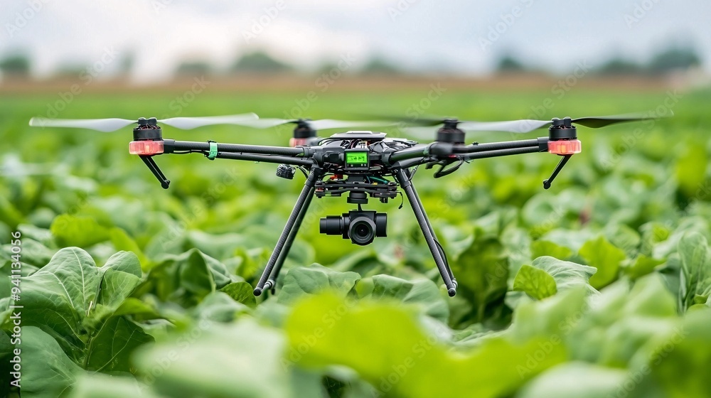An AI-powered drone capturing aerial images of farmland for precision agriculture Stock Photo with copy space An AI-powered drone capturing aerial images of farmland for precision agriculture Stock Photo with copy space