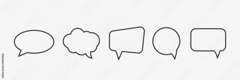 Empty Speak bubble. Cartoon chatting box, message text, dialog Empty Speak bubble. Cartoon chatting box, message text, dialog