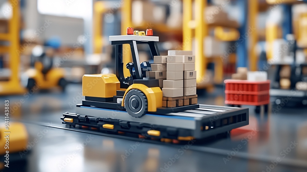 A logistics hub where AI algorithms optimize the flow of goods and resources in real-time Stock Photo with copy space A logistics hub where AI algorithms optimize the flow of goods and resources in real-time Stock Photo with copy space