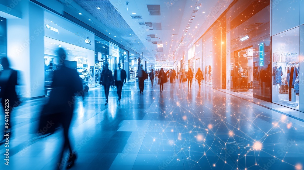 A retail environment where AI-driven technology enhances the shopping experience and streamlines operations Stock Photo with copy space A retail environment where AI-driven technology enhances the shopping experience and streamlines operations Stock Photo with copy space