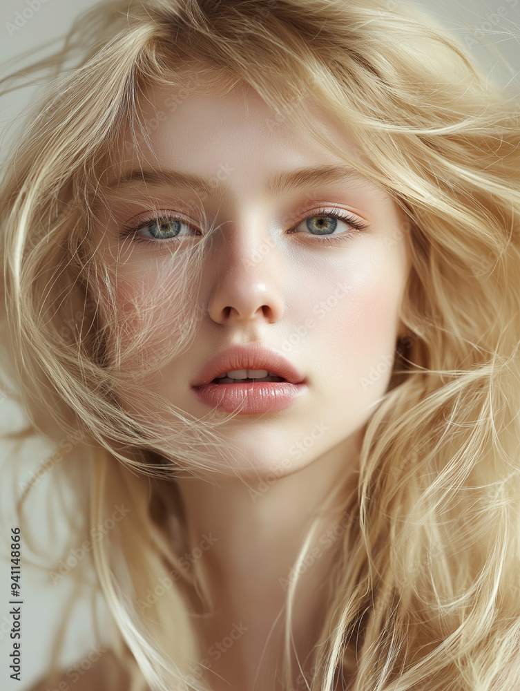 Attraktive Frau mit langen, blonden Haaren. Natürliches Aussehen, sanftes Lächeln. Seitenansicht oder Frontalaufnahme. Helle, freundliche Ausstrahlung. Geeignet für Beauty, Mode und Lifestyle Attraktive Frau mit langen, blonden Haaren. Natürliches Aussehen, sanftes Lächeln. Seitenansicht oder Frontalaufnahme. Helle, freundliche Ausstrahlung. Geeignet für Beauty, Mode und Lifestyle