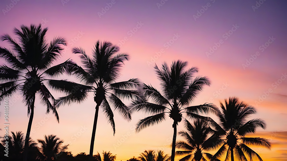 palm silhouette at sunset palm silhouette at sunset