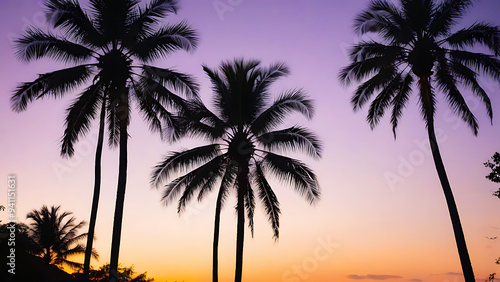 palm silhouette at sunset