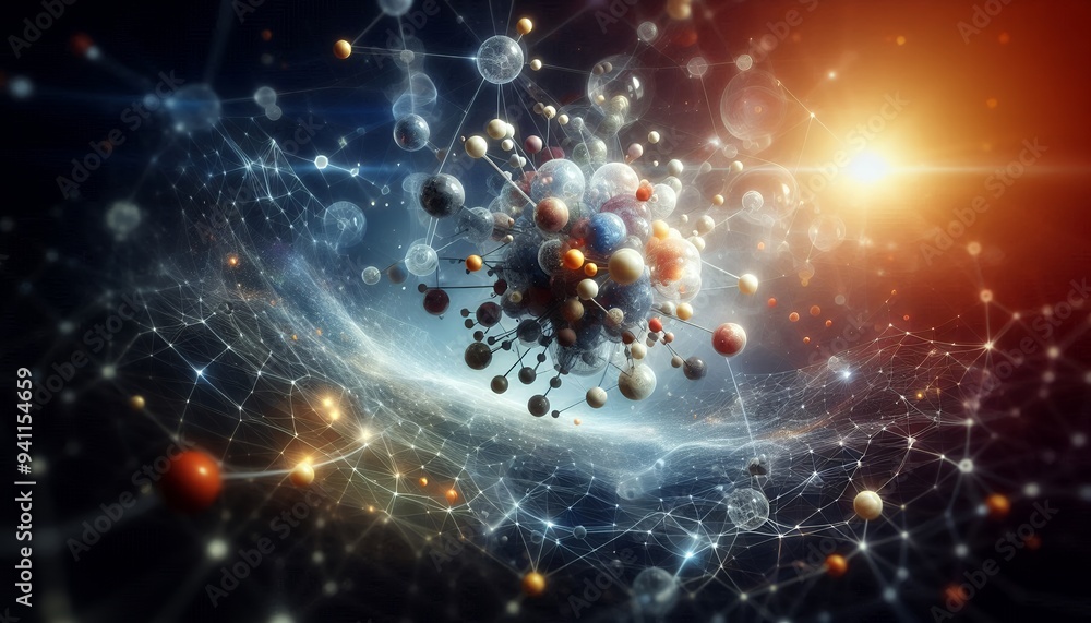 Closeup of an abstract biological and scientific molecular structure concept Closeup of an abstract biological and scientific molecular structure concept