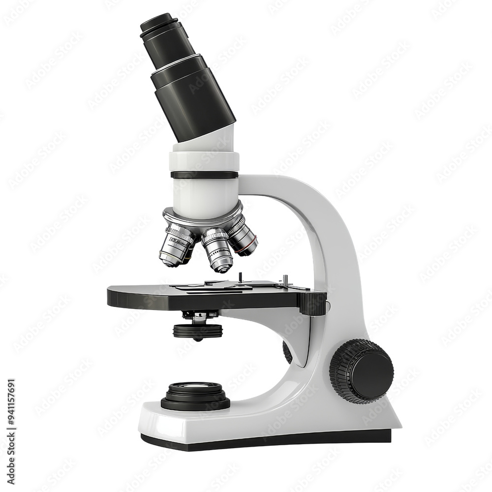 Microscope isolated on transparent background, idea for scientific research, laboratories, or educational purposes. Microscope isolated on transparent background, idea for scientific research, laboratories, or educational purposes.