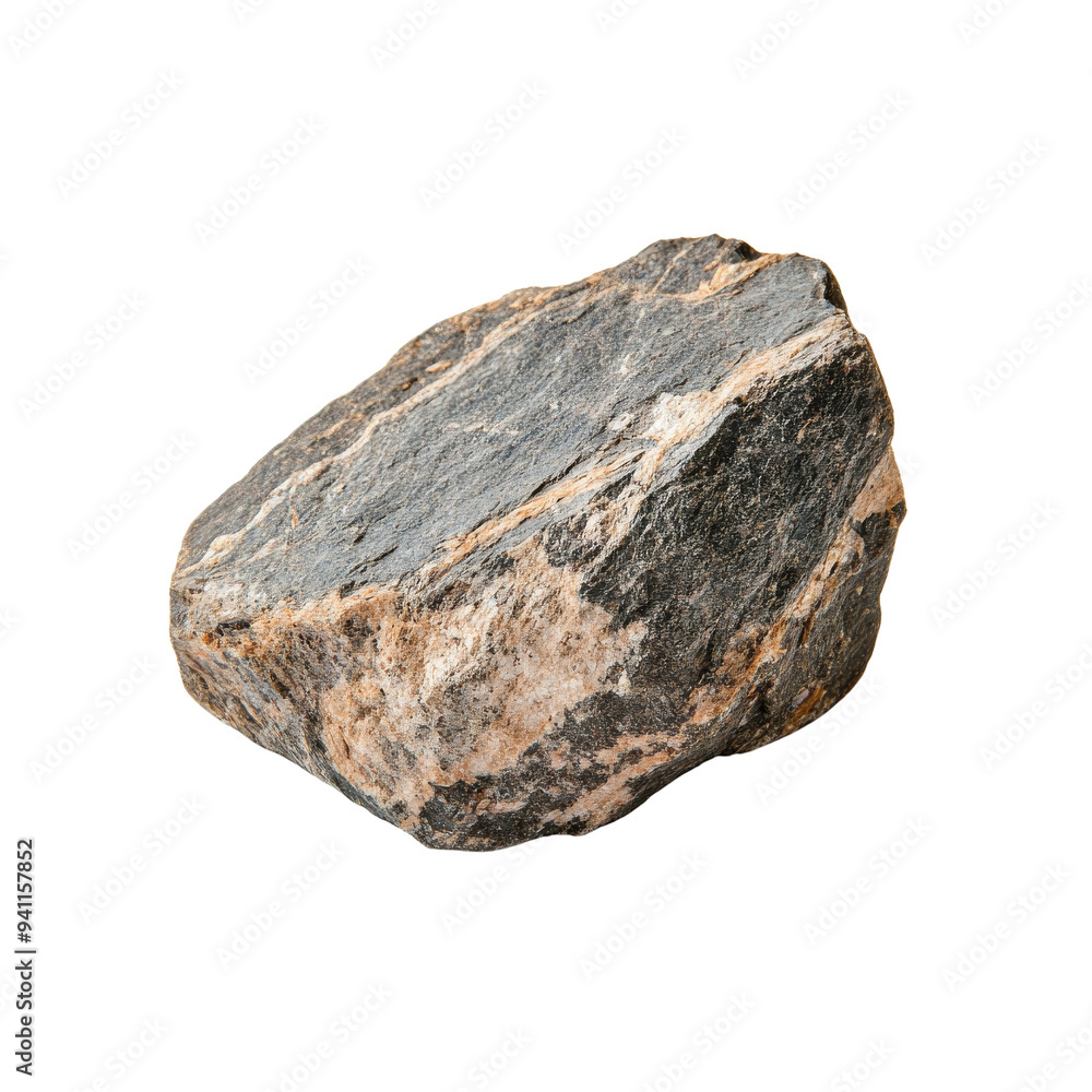 High-resolution image of a rough stone with a textured surface, ideal for geology or nature-related projects and educational materials.