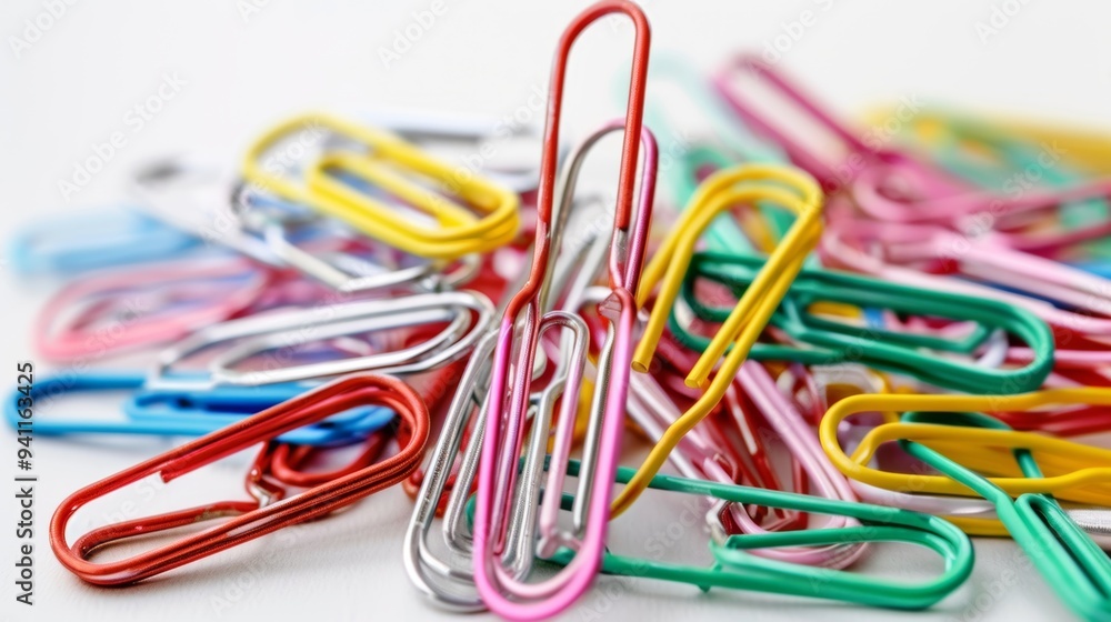 paper clips on white paper clips on white