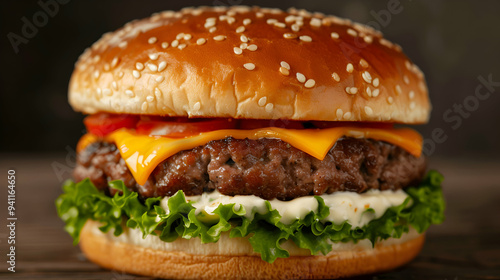 Artisanal Cheeseburger Crystal Clear Environmen