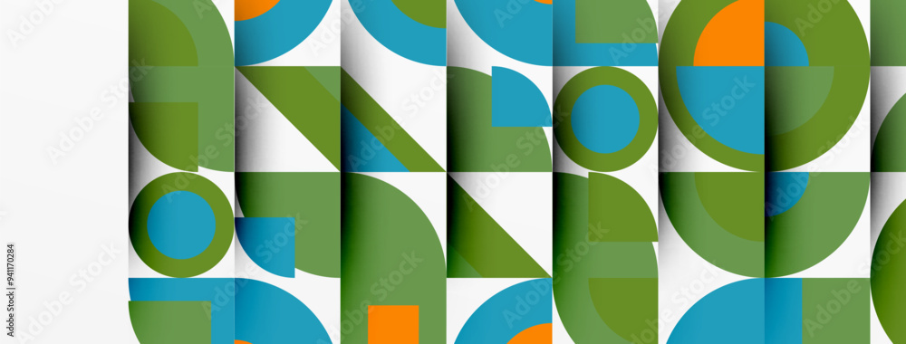 Geometric design abstract background - circles squares Geometric design abstract background - circles squares