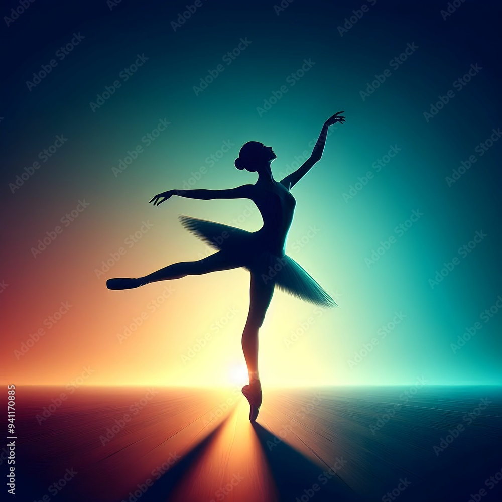 scenic view of a silhouette of a ballerina dancer performing in theatre scenic view of a silhouette of a ballerina dancer performing in theatre