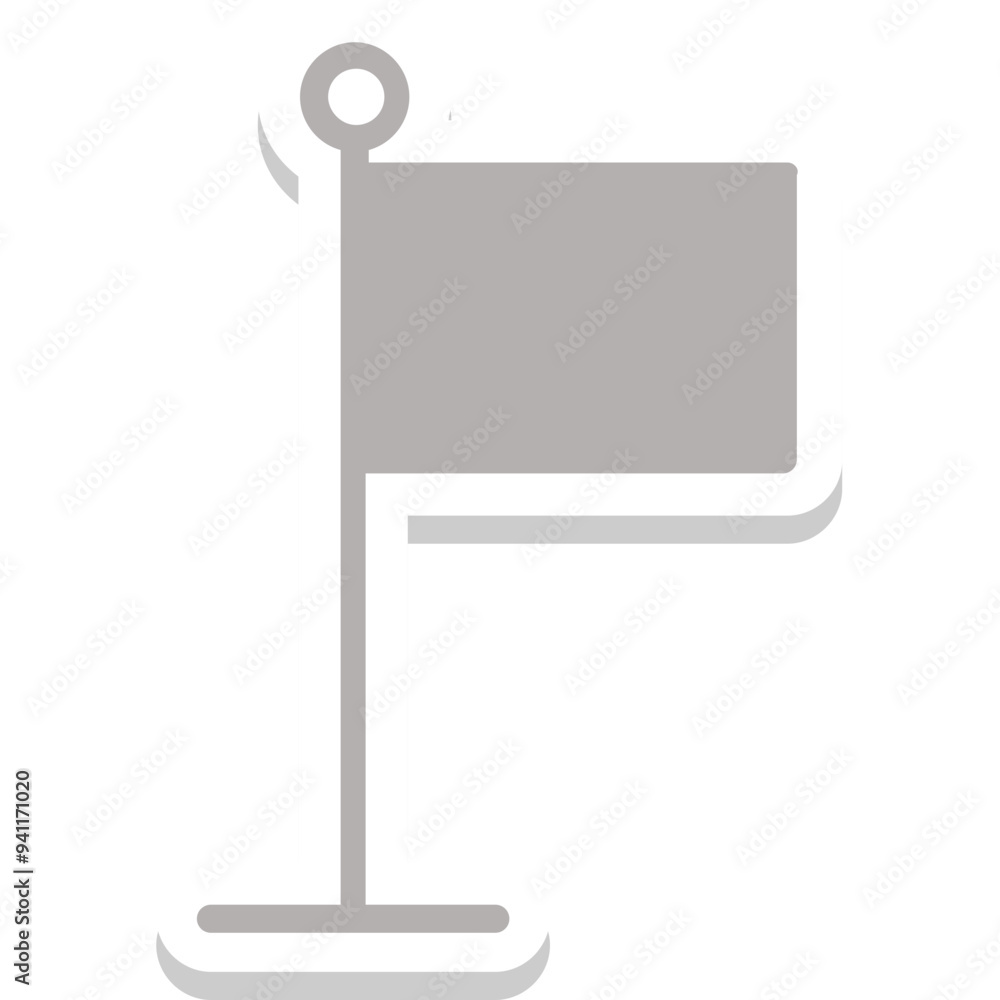 Fototapeta premium Flag vector icon in sticker style 