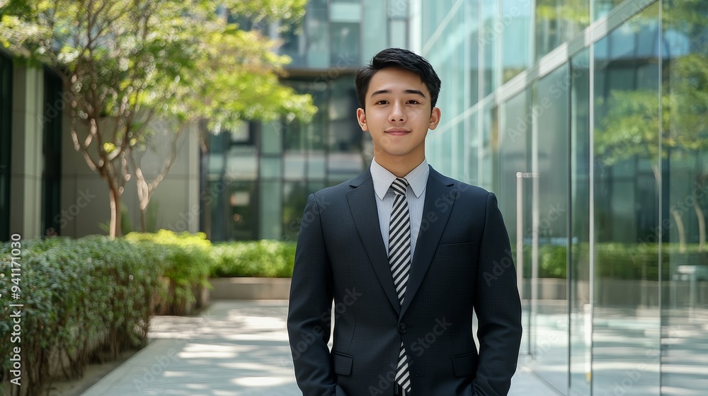 Young Businessman man smiling facing camera Young Businessman man smiling facing camera