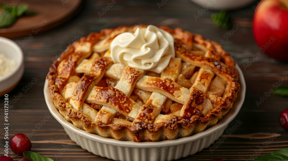Apple Pie With Vanilla Ice Cream Elegant Dining Apple Pie With Vanilla Ice Cream Elegant Dining