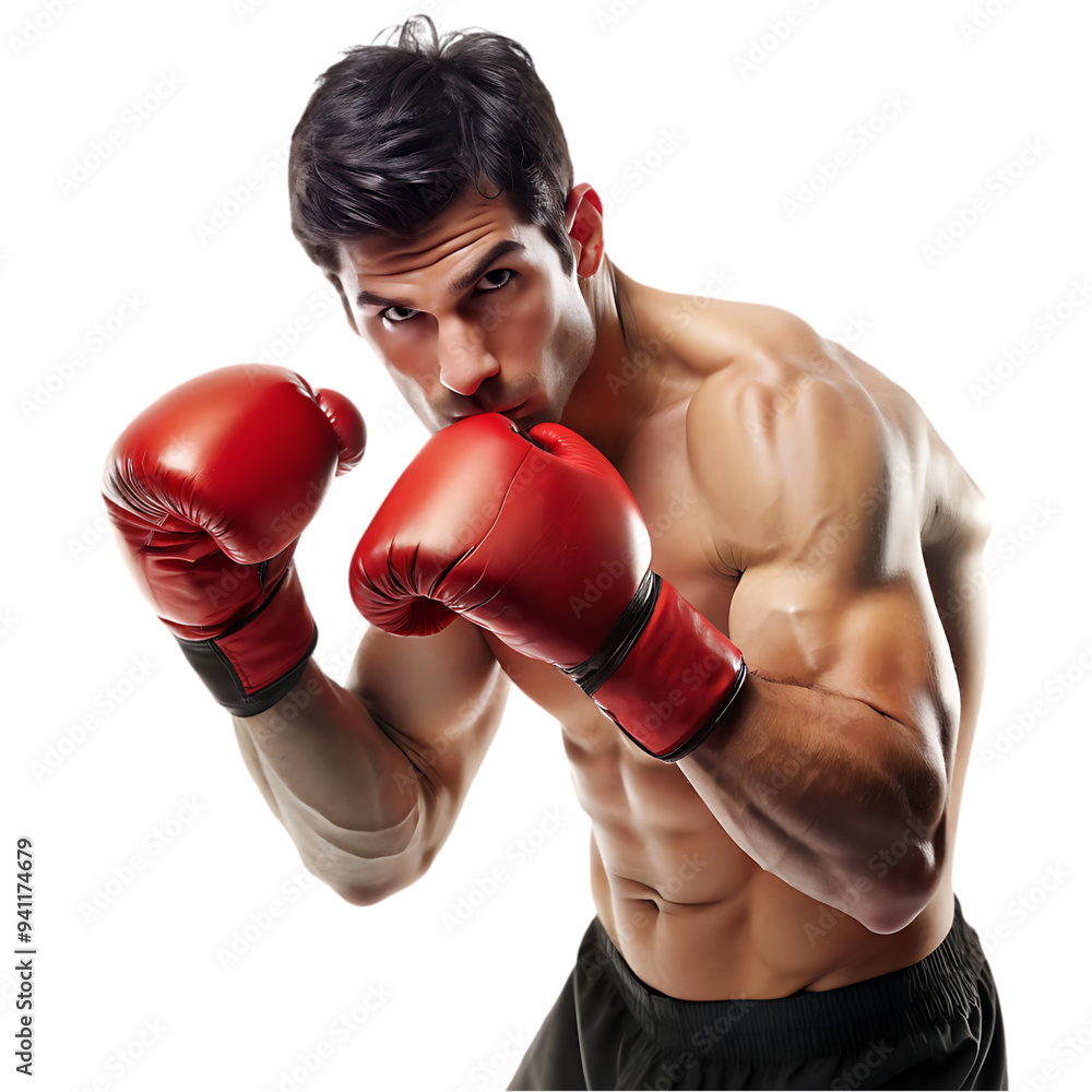 A man with a red boxing gloves that says quot no quot A man with a red boxing gloves that says quot no quot