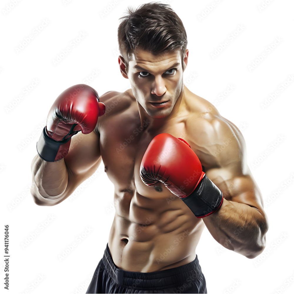 A man with a red boxing gloves that says quot no quot A man with a red boxing gloves that says quot no quot