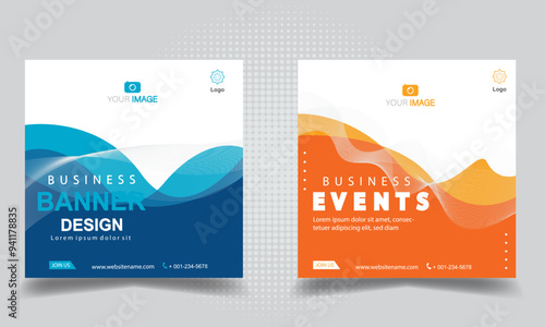 Banner social media, banner templates. Modern banner.