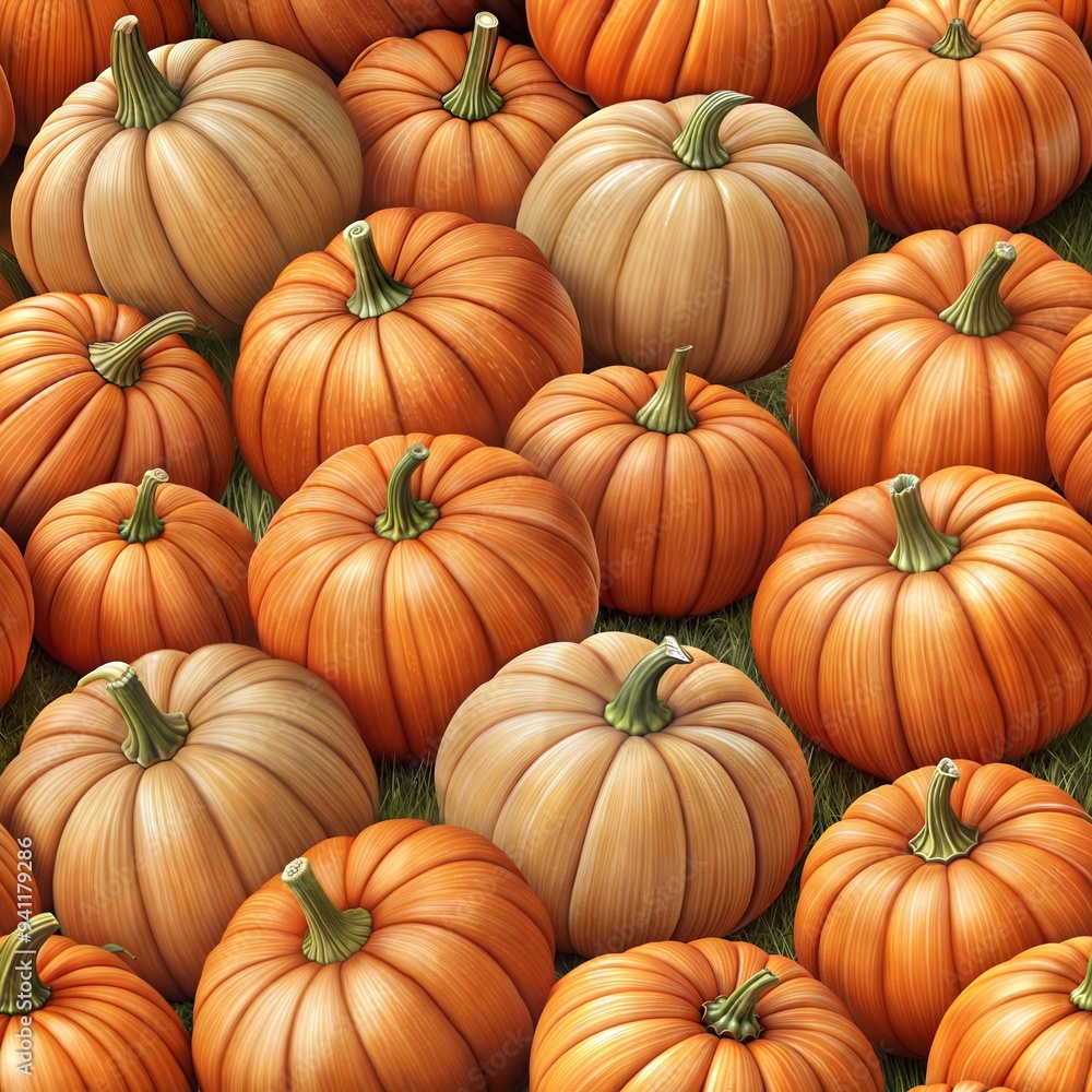 Pumpkin Background, Autumn Harvest Theme with Copy Space Pumpkin Background, Autumn Harvest Theme with Copy Space